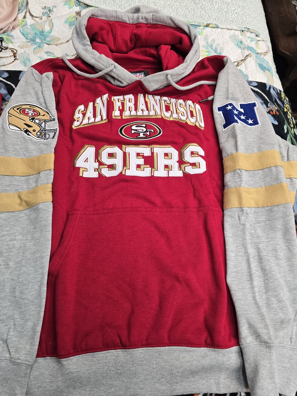 San Francisco 49ERS  Red & Gray Hooded Sweatshirt - NFL